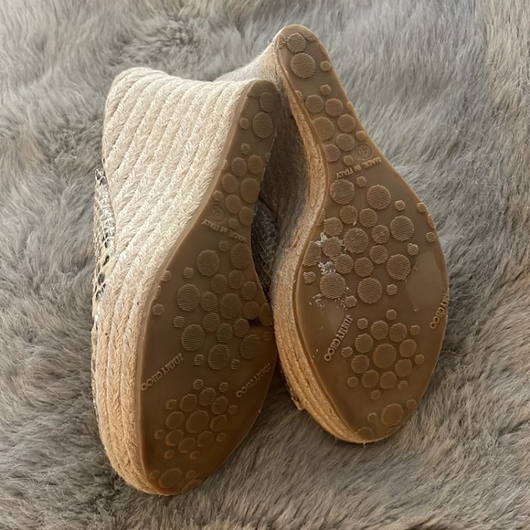 $545 Authentic Jimmy Choo Wedge Python Snake Leather Espadrilles 40 9 - Picture 6 of 8